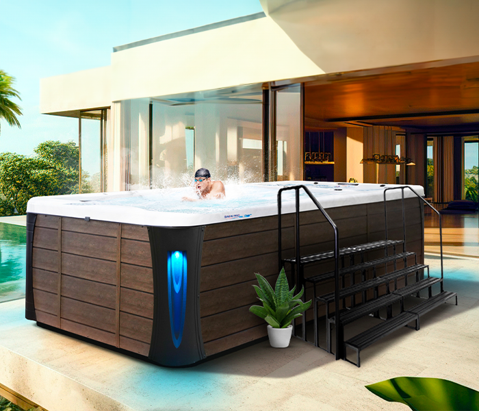 Calspas hot tub being used in a family setting - Kalamazoo